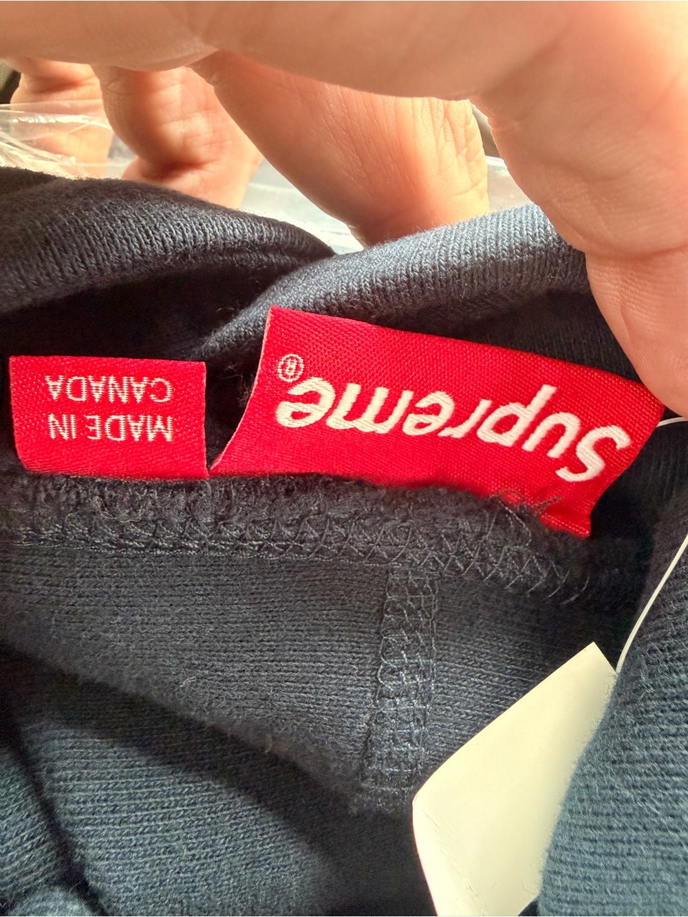 Supreme Box Logo Tee — navy with Red Box Logo - Picture 5 of 7